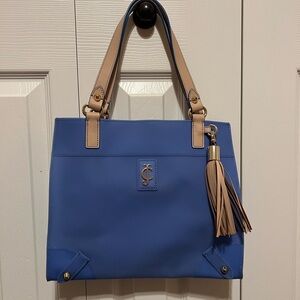 Juicy Couture Blue and Tan Tote